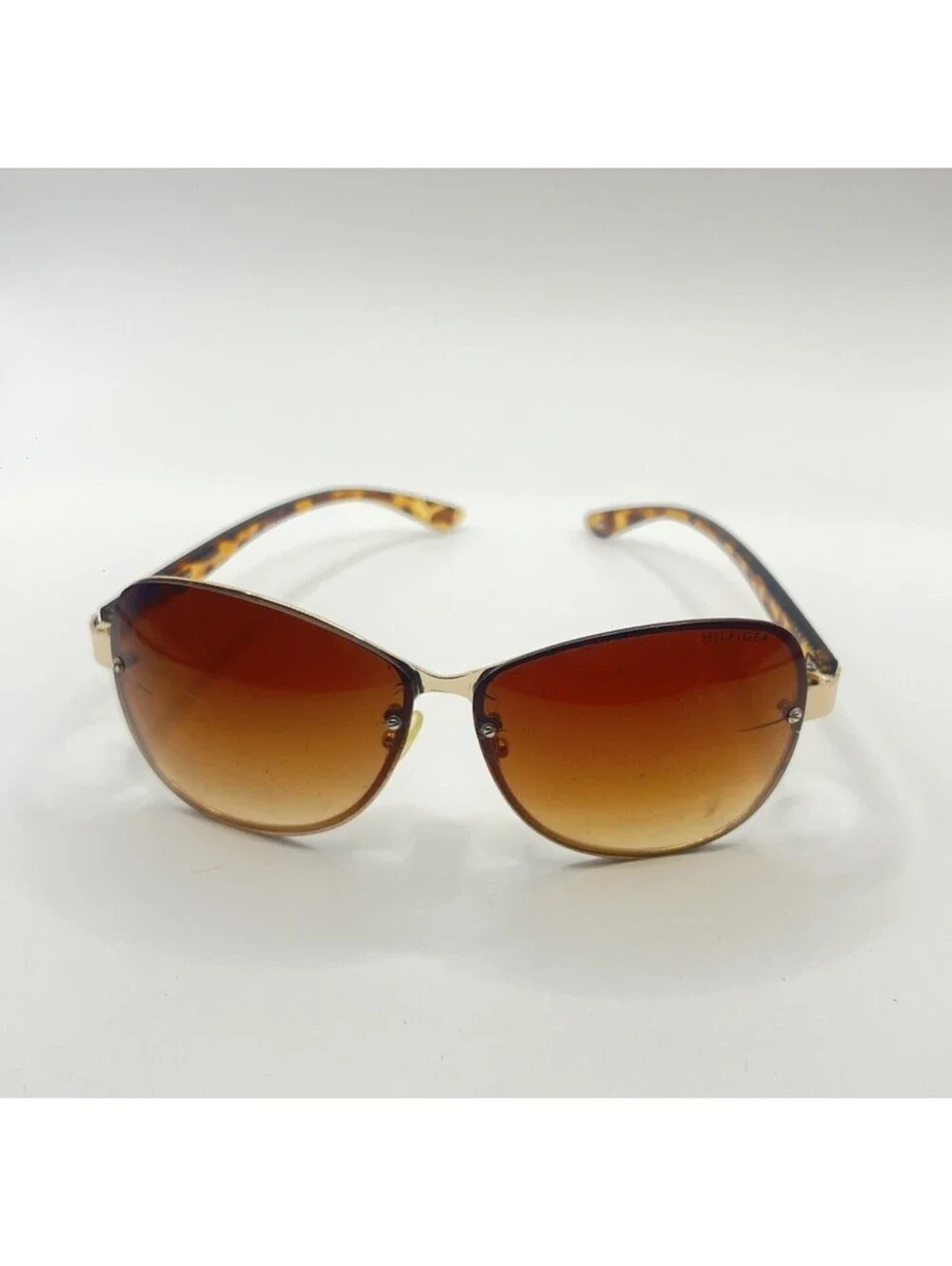 Tommy Hilfiger Melone Sunglasses WM OL78 Rimless Brown Gradient Tortoise 62mm